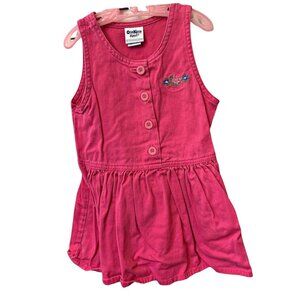 Vintage OshKosh Pink Floral Embroidered Dress 2T